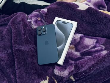 hosome hc20 pro: IPhone 15 Pro Max, Колдонулган, 256 ГБ, Blue Titanium, Куту, 87 %