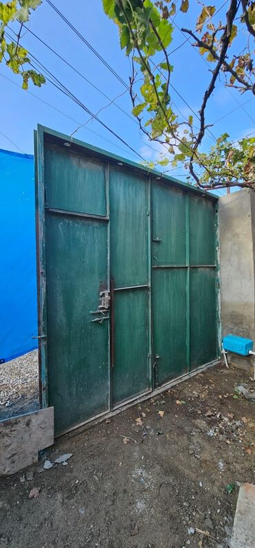 Quru inşaat materialları: Dəmir Həyət darvazası, Mexaniki, Qapı ilə, rəng - Yaşıl, Kredit yoxdur