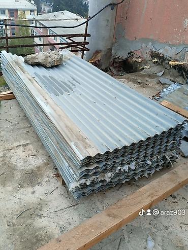 azbest list: Dalğalı sinklənmiş dəmir vərəqlər - Material: Galvanizli (sinklənmiş) — 1