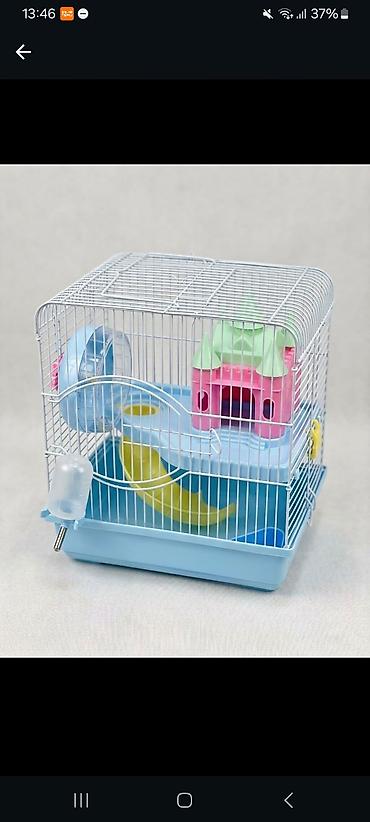 qəfes: Hamster və qəfəs dəsti ÜZƏRİNDE TALAŞİ YARİMCİQ YEMEKİDE VERİLİR! — 2