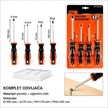 **KMT set odvijača 4/1 – bambus stil drške** Praktičan set odvijača