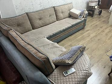 Divanlar: Künc divan – böyük ölçülü, U/L-formalı model - Rəng: toz-bej oturacaq — 1