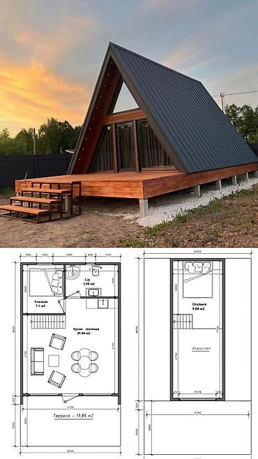 Dizayn, layihə: H&H DOORS A-Frame tipli modul ev/proyekt - Memarlıq: A-formalı — 7