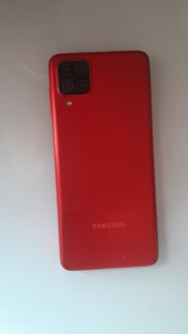 samsung a6 2019: Samsung Galaxy A12, 64 GB, rəng - Qırmızı, Barmaq izi, İki sim kartlı, Face ID