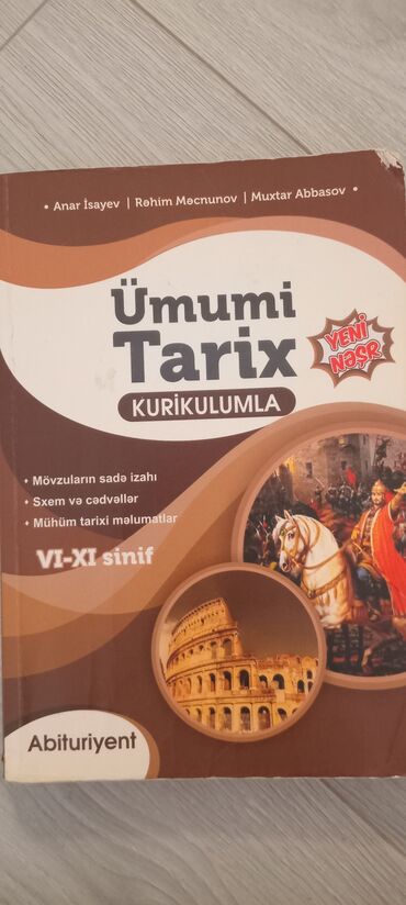 kitab tortları: Satılır. Anar İsayev ümumi tarix kitabı
Qiyməti-7manat