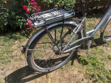 Bicikli za odrasle: Električni bicikl Vital Bike u srebrnoj boji. Ima ram standardne — 2