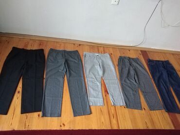 boyfriend şalvarlar: Klassik Şalvar, M (EU 38), rəng - Boz