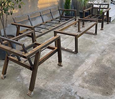 kontakt home stul: Bağ üçün divan kreslo dəsti 40/60 profilə yığılıb çox möhkəmdir qiymət — 2