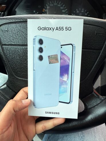ucuz telefonlar samsung islenmis: Samsung Galaxy A55, 128 GB, rəng - Mavi, Barmaq izi, İki sim kartlı, Sensor