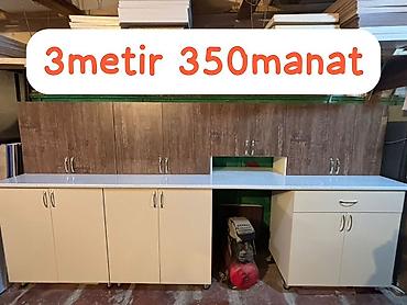 кухня мебель: Mətbəx mebeli dəsti Tezedi istifade olunmuyub - Ümumi uzunluq: 303sm — 1