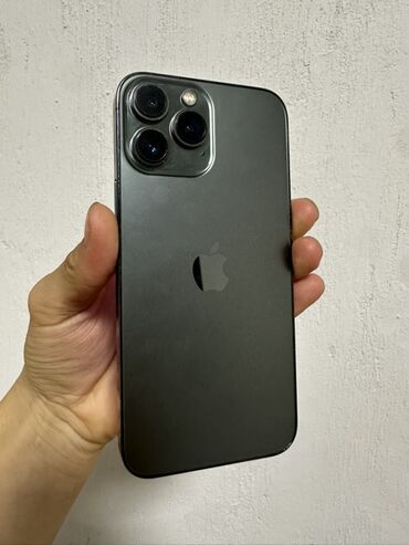 наушник для компьютера: IPhone 13 Pro Max, Колдонулган, 256 ГБ, Графит, Кулакчындар, Заряддоочу түзүлүш, Коргоочу айнек, 100 %