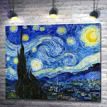 Qida məhsulları: 🌠 "Ulduzlu gecə". 🌌 Van Qoqun möhtəşəm əsərlərindən🤩 🥺 Çox sevilən