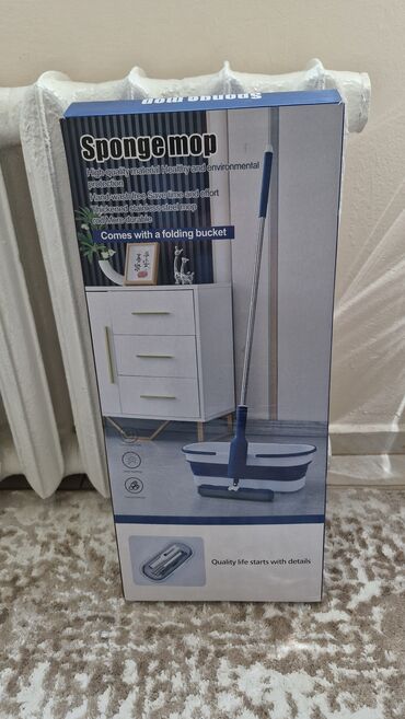 padon pentru dus: Süngər Mop + qatlanan vedrə dəsti - Yüksək keyfiyyətli material –