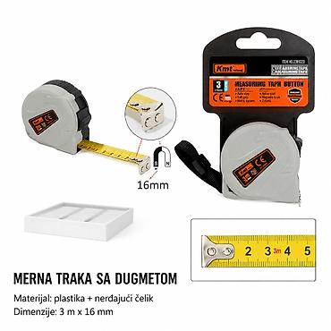 KMT Merna traka 90 sa magnetom 2389323 - Tip: merna traka sa dugmetom