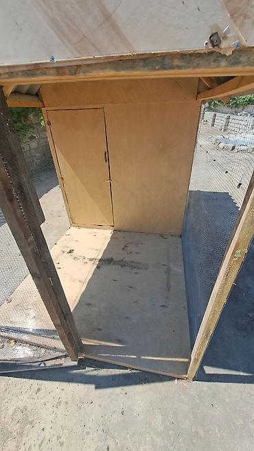 cucə yuvası: Taxta toyuq/heyvan yuvası və açıq volyer - Material: kontrplak və — 2