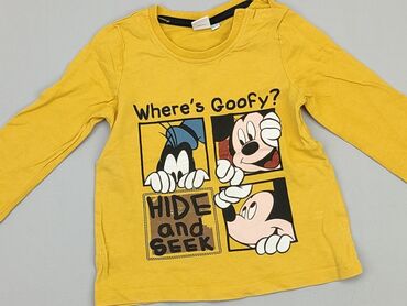 żółta bluzka z długim rękawem: Bluzka, Disney, 1.5-2 lat, 86-92 cm, stan - Bardzo dobry