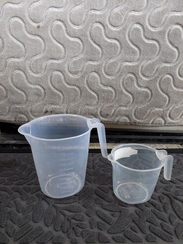 Digər qab-qacaq və mətbəx ləvazimatları: Ölçü qrafinləri dəsti – şəffaf plastik, tutacaqlı və tökmə ağızlı - — 4