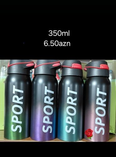 все для дома: SPORT su butulkası – 350 ml - Həcmi: 350 ml (üzərində “SPORT” yazılı)