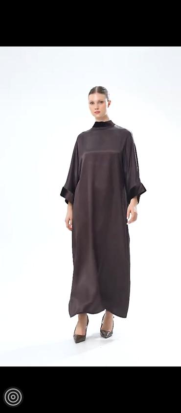 крой брюки: Вечернее платье, Длинная модель, Шелк, С рукавами, M, L, XL — 3