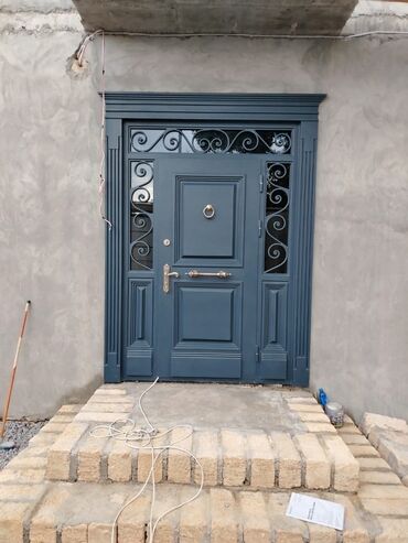 Həyət darvazaları: Dəmir Həyət darvazası, Jalüz, Avtomatik, Qapı ilə, rəng - Boz — 8