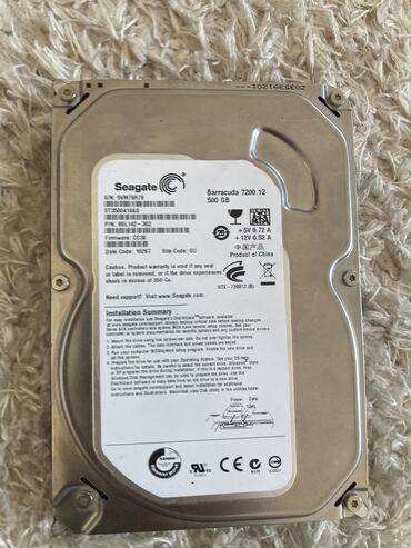 250 gb hard disk: Жесткий диск seagate barracuda 500 gb