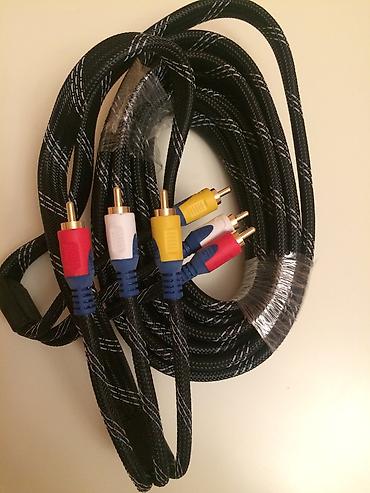 aux kabel 5m: Tulpan kabel avtomobilde manitordan arxa bagaja aparaturaya sesin ve — 4