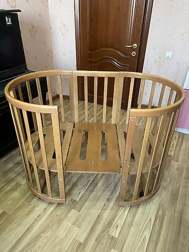 крвать: Продается детская овальная кроватка трансформер хорошем состоянии — 2