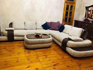 salon masa: Künc divan dəsti – müasir klassik dizayn - L‑şəkilli geniş künc — 4