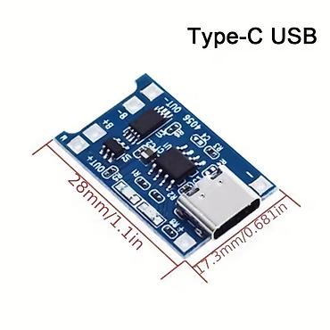 perforator satilir: USB modul Type-C girişli litium-ion (Li-ion) batareya doldurma modulu — 4