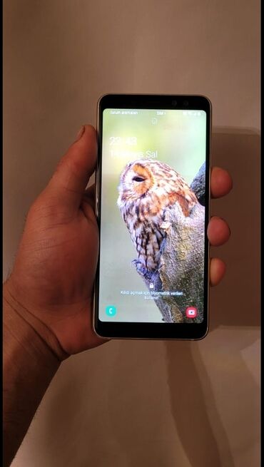 samsung s4 mini ekran: Samsung Galaxy A8 2018, 64 GB, rəng - Qara, Zəmanət, Sensor, Barmaq izi