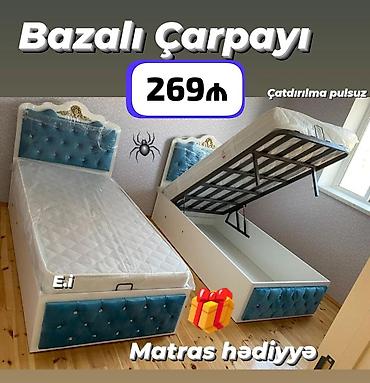 Ev üçün mebel: Yeni, Təknəfərlik çarpayı, Bazalı — 1