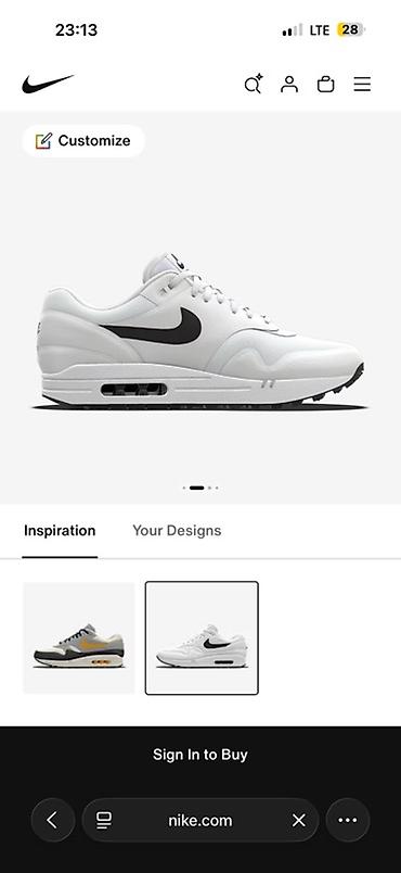 военные одежда: Мужские кроссовки, 38.5, Nike, Б/у, цвет - Белый — 2