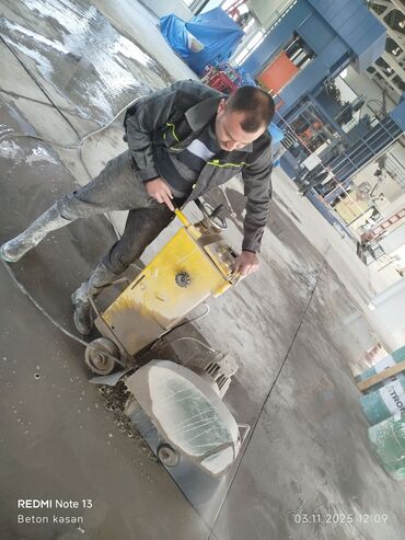 Beton işləri: #Betonkesme #betondeşmə Beton kubik kərpic - dən kəsim deşim — 12