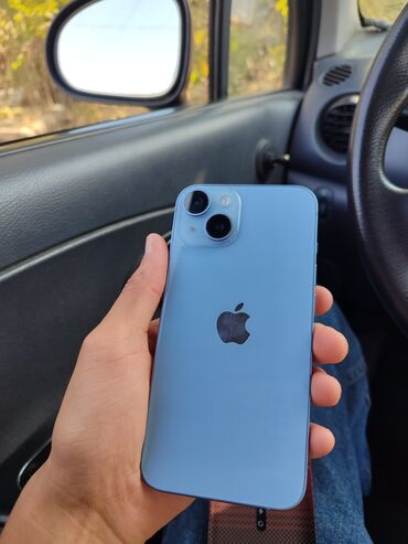 модем от ошки: IPhone 14, Колдонулган, 128 ГБ, Көк, Каптама, 80 %