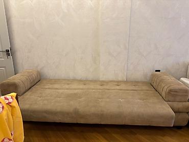 Диваны: Bej rəngli çevrilə bilən divan - Müasir minimalist dizayn, düzbucaqlı — 5