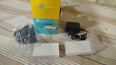 honor magic 6 pro aksesuar: TP-Link 5-Port 10/100Mbps Desktop Switch (LS1005) 2 ədədi birlikdə 15 — 1