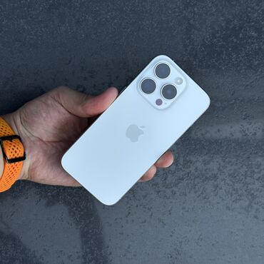 фейдер: IPhone 15 Pro, Колдонулган, 512 ГБ, White Titanium, 86 %