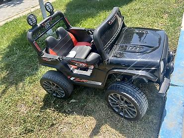 masın oyunları: Uşaq elektrik maşını – off-road tipli jeep dizaynı - Rəng: qara — 2