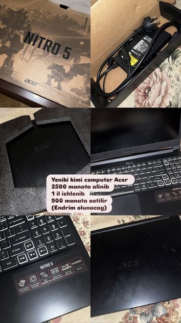 rəsmi 14 c: Yeni Acer Nitro, 14.3 ", 512 GB, Pulsuz çatdırılma