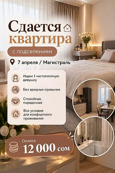 1 комната, С подселением, С мебелью полностью