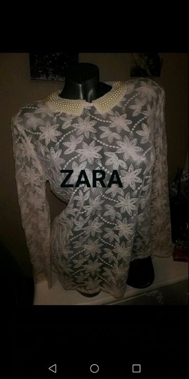 zara bluze 2022: Zara, M (EU 38), bоја - Bež