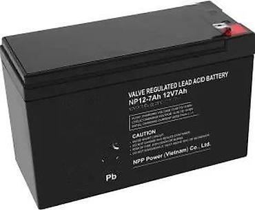 Baterije: NPP NP12-7Ah – olovno-kiselinska VRLA (AGM) baterija 12V Ključne — 12
