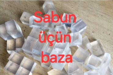 divar dekoru: Sabun üçün baza. Ağ və şəffaf rənglər. 1 kg-20 azn. Основа для