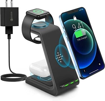 Punjači: Original INDUKCIONI WIRELESS BEZICNI PUNJAC SA 3U1 NAPREDNOM SMART — 5