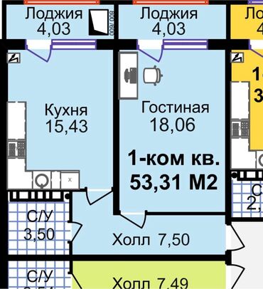 сдаю квартира молодая гвардия: 1 комната, 53 м², 107 серия, 9 этаж, ПСО (под самоотделку)