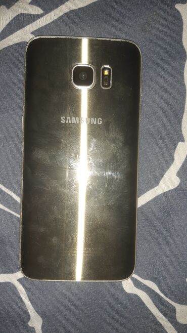 samsung s7: Samsung Galaxy S7 Edge, 32 GB, rəng - Gümüşü, Barmaq izi, Simsiz şarj