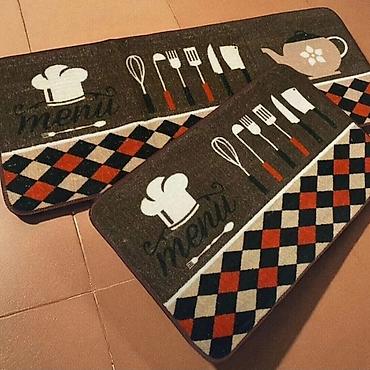 Tepisi i prostirke: Prostirke za kuhinju 2u1 Odozdo guma, ne klizajuce Dimenzija vece — 1