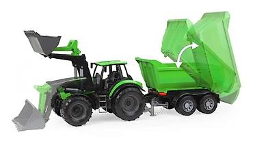 avion igracka za decu: LENA Deutz-Fahr 9340 TTV traktor sa prednjim utovarivačem i prikolicom — 3