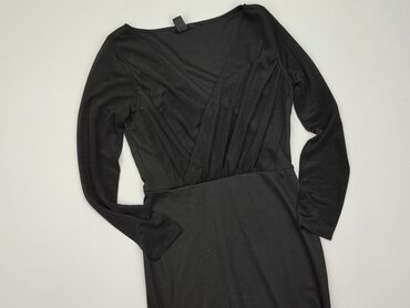 czarna sukienki midi na wesele: Sukienka, S, H&M, stan - Bardzo dobry
