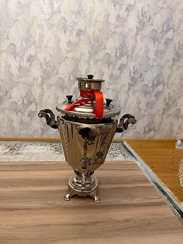 ev esya: 1980 ilin Zontik tipli samovar,mis latun tərkibli,az işdənmiş,təmirdə — 1
